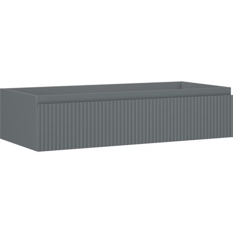 Mexen Rivel Badezimmerschrank 100 cm, 1 Schublade, geriffelt, Graphit Matt - 91A20-10023-1-BF66 (1/5)