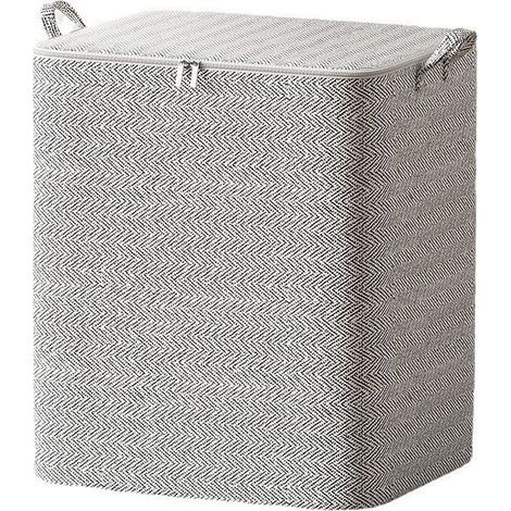 Sac de rangement en tissu 150 L pour couvertures et vêtements, fermeture éclair, idéal pour organiser votre garde-robe-Karteo (1/5)