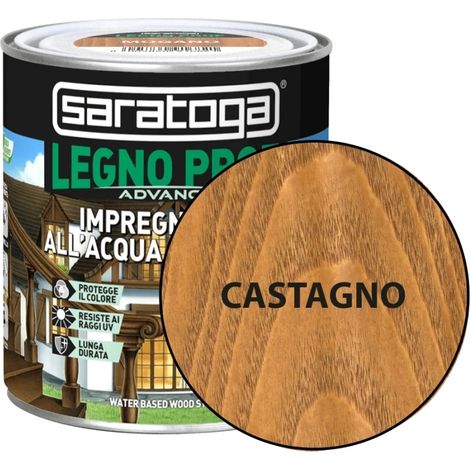 SARATOGA LEGNO PROF VERNICE ACQUA PER LEGNO IMPREGNANTE TURAPORI PROTETTIVO 750ML CASTAGNO
