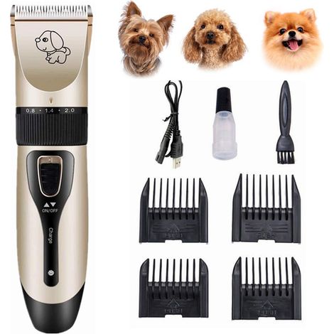 Machine de toilettage électrique pour chiens, noire et dorée, pour la finition et l'entretien régulier à domicile.-AquaForge (1/5)
