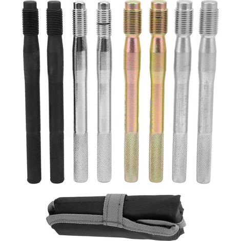 Outil d'alignement de Roue, Kit d'alignement de Roue avec Sac en Tissu de Rangement 8 Pièces Goupille d'alignement de Goujon de Roue Outils de Positionnement de Fixation en. (1/5)