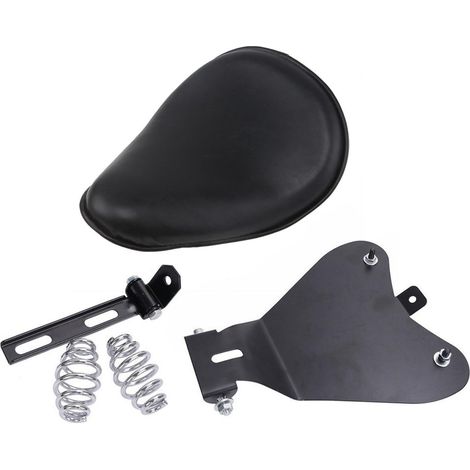 Support de Siège Solaire Base de Montage Kit Ressort Barrel pour Sportster Chopper Bobber Custom Dyna Noir (1/5)