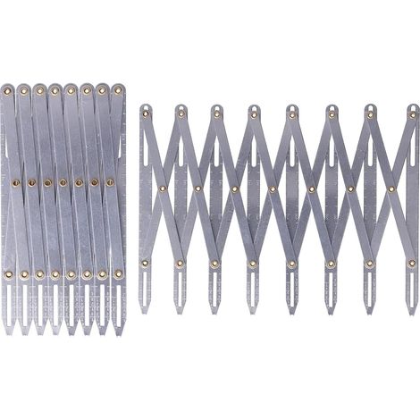 Lntyq Jauge de Couture Extensible, 16cm/6.3in règle égale réglable, Equidistant divider en aluminium pour le ménage, Accessoires de Rideau de Bricolage multifonctionnels pour Trous de Bouton à œillets