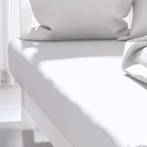 Soleil D Ocre – Drap housse uni 160x200 cm – Bonnet 25 cm – 48% coton, 52% polyester – Entretien facile, repassage inutile
