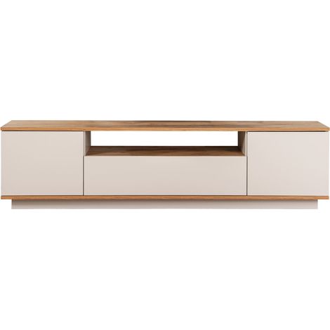 Meuble TV en bois "Veramont" - 180 x 44 x 44 cm - Crème