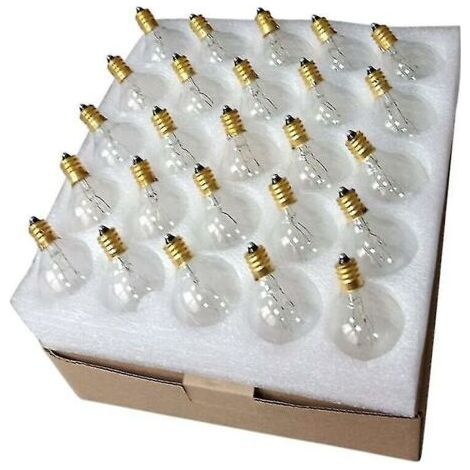 Choyclit – Ampoule G40 E12 7W blanc chaud – Étanche IP44 pour éclairage extérieur – Lot de 25 ampoules décoratives – Parfait pour événements et jardins (1/5)
