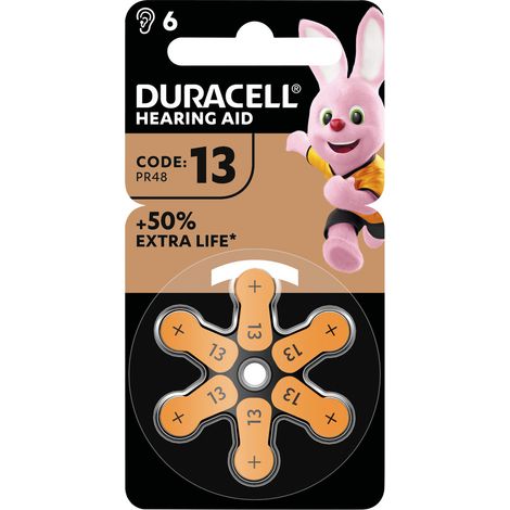 Duracell Hörgerätebatterie ZA13 1.45 V 1 St. 290 mAh Zink-Luft