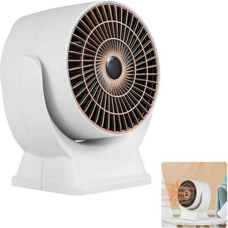Ventilateur Chauffage Électrique - 800 W - Pour Bureau Salle De Bain Chambre - Blanc - 193 x 108 x 183 mm (1/5)