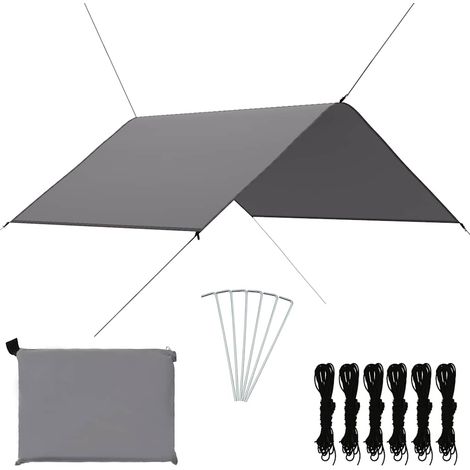vidaXL Lona de exterior gris 3x2,85 m (1/5)