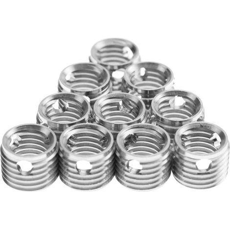 Insert de filetage, 10 pièces 307 en acier inoxydable autotaraudeur insert de réparation de filetage accessoires de réparation de vis pour meubles avancés(Inner M Sixteen2.0 Outer M202.0) (1/5)