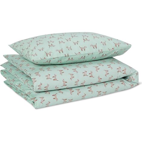 Set Literie Enfant 100% Coton Biologique, Housse de Couette Réversible 100 x 135 cm (1/5)