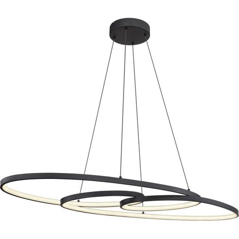 Globo - lámpara colgante - SPIRA - negro - metal - gran lámpara