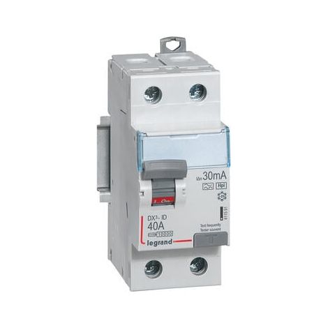 Legrand – Interrupteur différentiel 411591 – Type DX3 2/40/30 – Intensité 40A – Tension 230V – Protection contre les surcharges