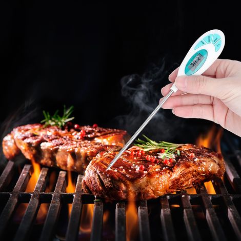 Thermomètre de cuisine électronique numérique à affichage numérique, testeur de température pour barbecue, grillades et pâtisserie. Idéal pour le four et les barbecues. (1/5)