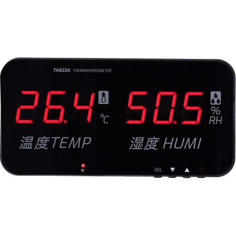 Industrielles digitales Thermometer-Hygrometer mit großem LED-Display für Gewächshäuser, Temperatur- und Feuchtigkeitsmessung (1/5)