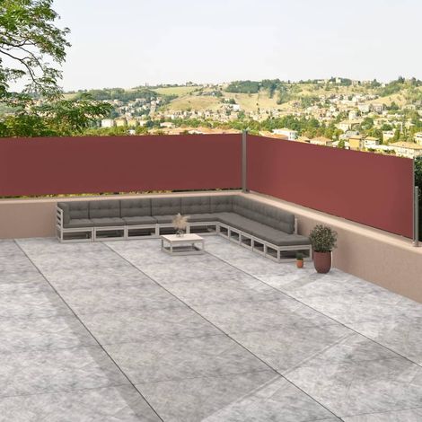 Auvent latéral rétractable,Marquise Anti-UV,Auvent facile à assembler Marron 117x1200 cm -FR54463 (1/5)