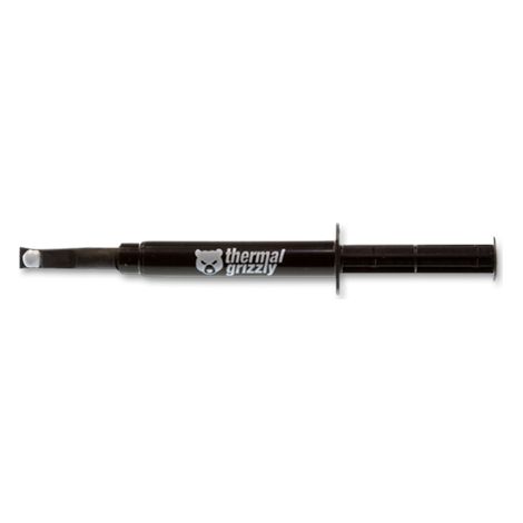 Pâte thermique Thermal Grizzly « Conductonaut » 1 g universelle Conductivité thermique : 73 W/mK Viscosité : 0,0021 Pa·s Densité : 6,24 g/cm³ Température : -10 °C à +140 °C Contenu : 1 g (1/4)