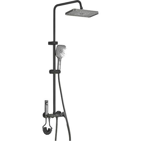 Ensemble de douche mitigeur thermostatique intelli Ensemble de douche numérique Piano gris robinets de douche de salle de bain en laiton Intelligent robinet cascade chaude et froide système de douche (1/5)