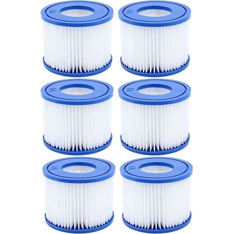 Filtre Lay-Z-Spa (VI), compatible avec tous les modèles de spas Lay-Z-Spa, lot de 6-AquaForge (1/5)