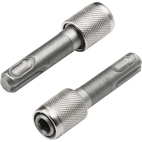 Adaptateur porte-embout SDS-Plus 6,35mm (1/4') 2 Pièces Tige hexagonale Foret support convertisseur Adaptateurs de Tige Ronde à Tige Hexagonale pour forets à Percussion marteaux (1/5)