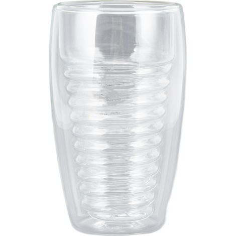 Tasse à café en verre double paroi 320ml, résistante à la chaleur, brillante et isolante pour bureau, maison ou café (1/5)