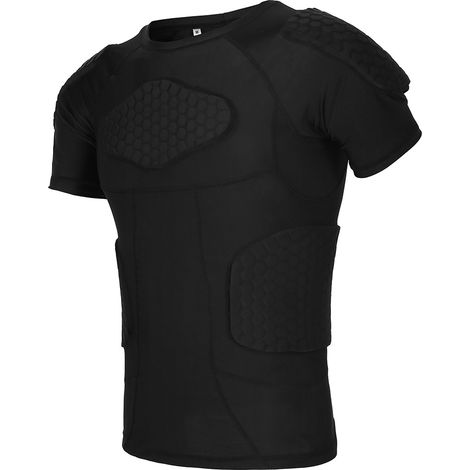 Gilet short rembourré en silicone antichoc pour homme, accessoire de protection sportive (T-shirt) (1/5)