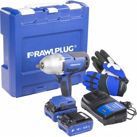 Clé à chocs RawlPlug R-PIW18-XL2 18 V 2x5 0 Ah accu.