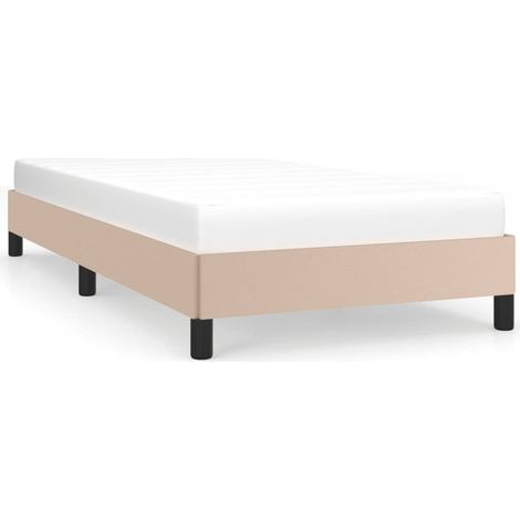 Lit simple,Lit adulte,Cadre de lit sans matelas cappuccino 90x200 cm similicuir CFW9306746 (1/5)