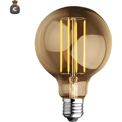 Alcapower Lampada LED Globo G95 Edison a Filamento 4W 460lm 2700K E27 Vetro Oro Trasparente - Illuminazione Vintage ad Alta Efficienza Energetica