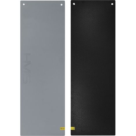 Fitnessmatte, Grau-Schwarz, Rutschfest, 6mm Dick