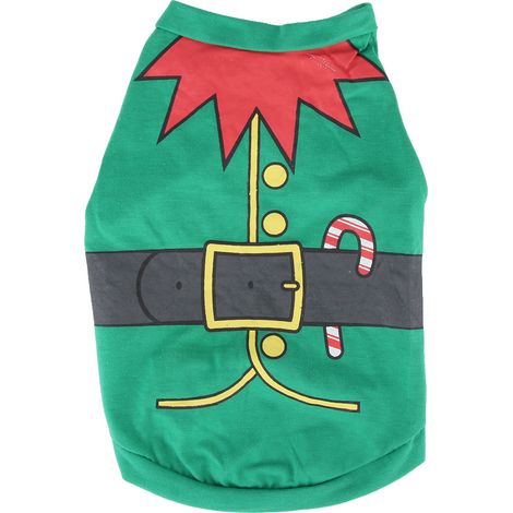 Robe De Noël Pour Chien - Motif Sapin En Polyester - Vêtement Doux Pour Petit Chien Et Chat - Taille M (1/5)
