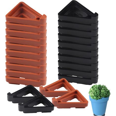 Invisible Flower Pot Feet, 24 Pieces Flower Pot Feet, Non-Slip Flower Pot Foot, for Garden, Indoor and Outdoor, Potted Plants, Flower Pot Accessories (2 Color) (1/5)