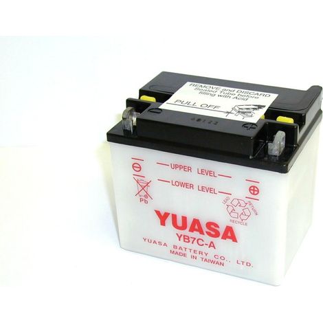 Batterie moto YUASA YB7C-A 12V 7.4ah 75A (1/3)