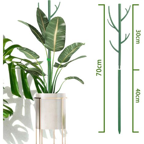 Tuteurs pour plantes (3 pièces, 70 cm) - Tuteurs réutilisables en forme de branches d'arbre artificielles - Support pour plantes grimpantes en pot - Outils de jardinage (1/4)