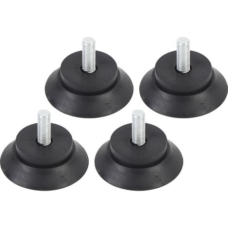 Lot de 4 pieds en caoutchouc antidérapants à ventouses avec vis pour meubles et équipements de fitness (1/5)