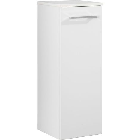 FACKELMANN Midischrank HYPE 3.0 / Badschrank mit 1 Tür / gedämpfte Scharniere / Maße (B x H x T): ca. 30,5 x 82,5 x 32 cm / Schrank fürs Badezimmer / Korpus & Front: Weiß / Breite: ca. 30 cm"-"83163 (1/3)