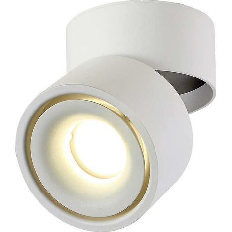 CREA 12w Led Ceiling Spotlights Adjustable Lamp Body Angle, Spotlights Lamp, Ceiling Sconce, Adjustable Ceiling Spotlights, Led 10x10x10cm (white-4000k) (1/5)
