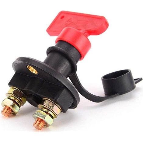 Coupe Circuit Batterie, Universel Isolateur de Batterie, Convient pour Voiture, Camping-Car, Interrupteur Universel d'Arrêt d'Urgence de Pompe de Cale de Yacht (1/5)
