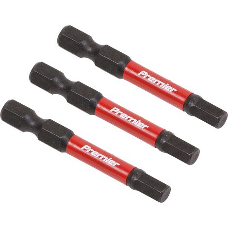 Set mit 3 Sechskant-Schlagbohrern, 50 mm und 5 mm – AK8238, rot (1/5)