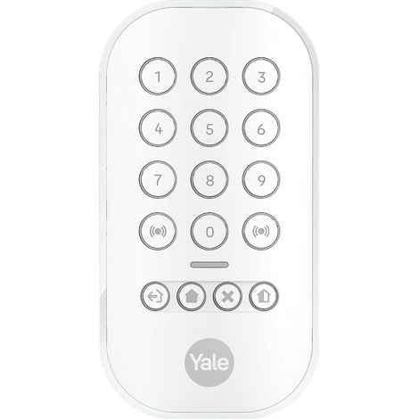 Clavier d'alarme portatif Yale - Armement/désarmement alarme - contrôle 4 zones - bouton panique -peu être installé jusqu'à 1km de la centrale d'alarme Yale