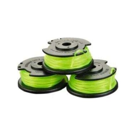 Lot de 3 bobines simple fil torsadé 2mm pour coupe-bordures sur batterie RAC143 (1/4)