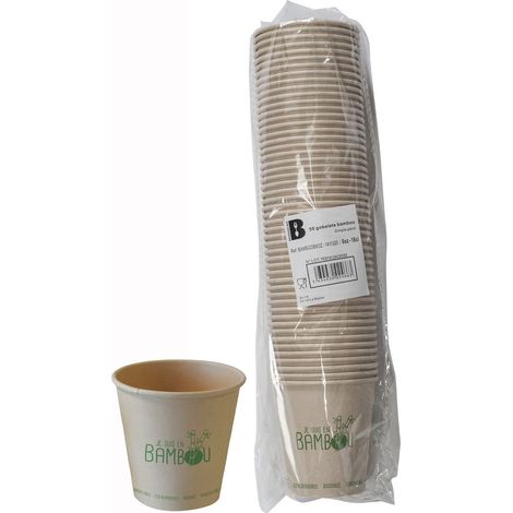 Becher X50 Bambus 60z 18cl - Publi Embal