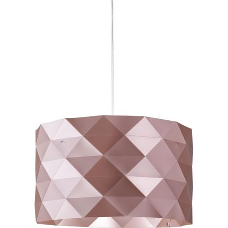 Suspension 3 Lumières Rose Métal en métal chromé Cm. 40x25h (1/2)