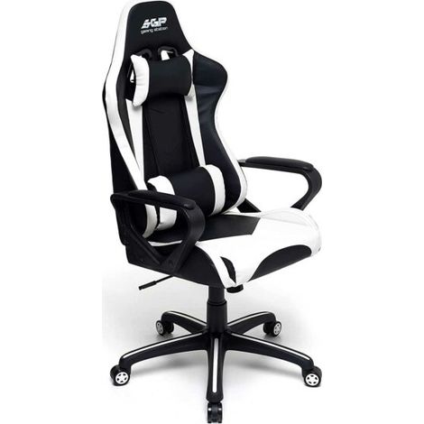 Poltrona Gaming Bianco eco pelle 62x60xH104 meccanismo con alzata