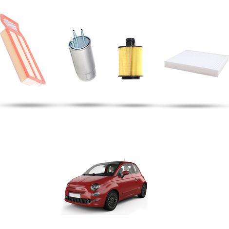 Kit tagliando 4 filtri compatibile con Fiat 500 1.3 JTD 70kw dal 2010 (1/5)