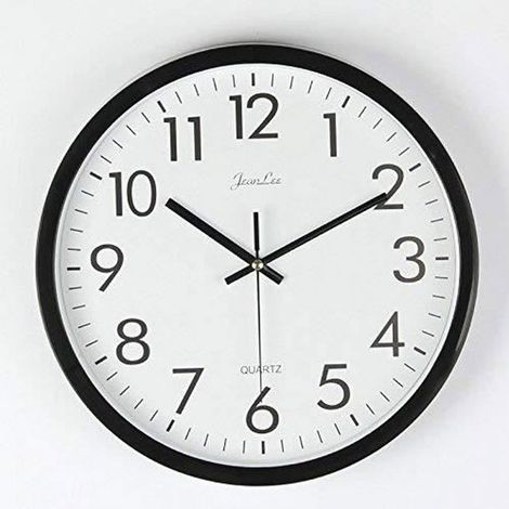 1 horloge murale moderne, cadran ultra-transparent 25 cm, silencieuse sans tic-tac, pour salon bureau maison (1/4)