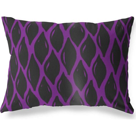 Housse de Coussin décorative Violet-Noir Taie d'oreiller décorative pour Salon, canapé, Chambre à Coucher, Dimensions 45 x 60 cm (1/4)