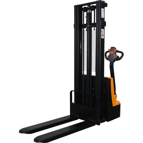 qteck Elektrischer Hochhubwagen HME-Serie 24V PU/Tandem 1150mm Gabellänge 90-3000mm Hubhöhe mit 1000kg Hubkraft