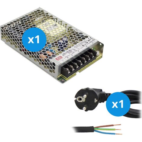 Mean Well Driver LRS15024 IP20 24V 150W + Câble