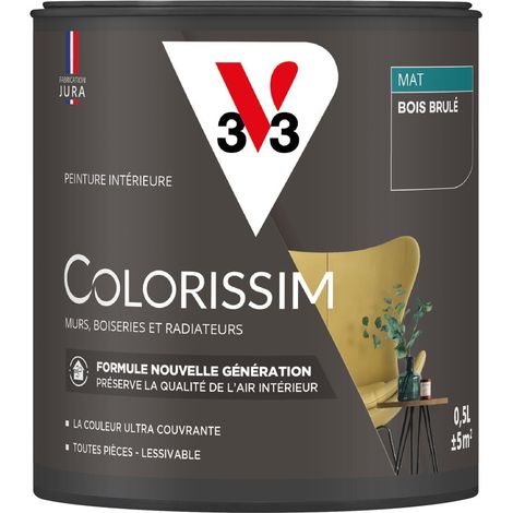 Peinture murale intérieure Colorissim® V33 Bois brulé Mat 0,5L